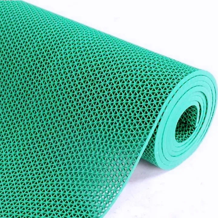 green non slippery rug