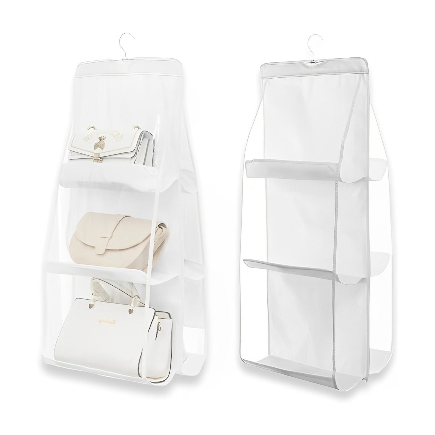 منظم متعدد الطبقات لتعليق حقائب اليد - لتخزين الحقائب في دولاب الملابس العائلي
