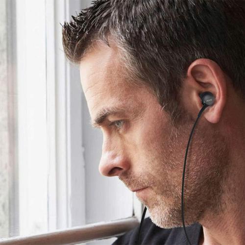 A Man with Samsung Type-C Earphones.