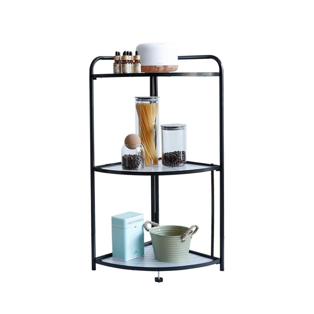 A oldable Corner Storage Rack is Organized Some Essentials.