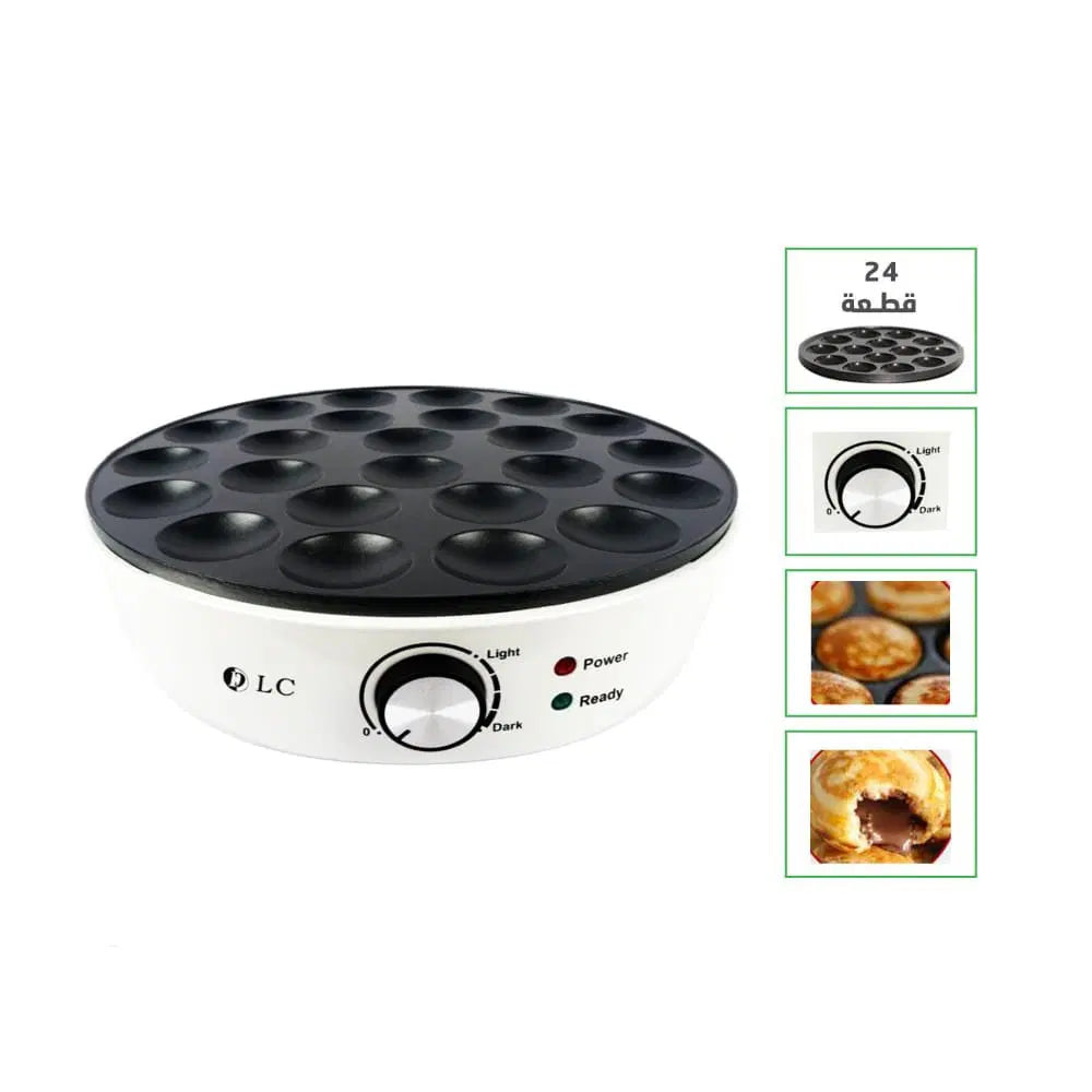 DLC 24 Pcs Mini Pancake Maker in white color