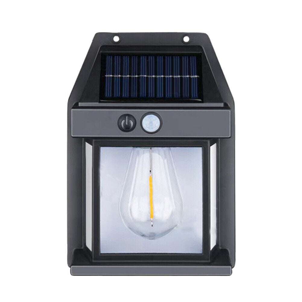 Solar LED Outdoor Wall Lamp, IP65 Waterproof Vintage Style Solar Yard Lamp