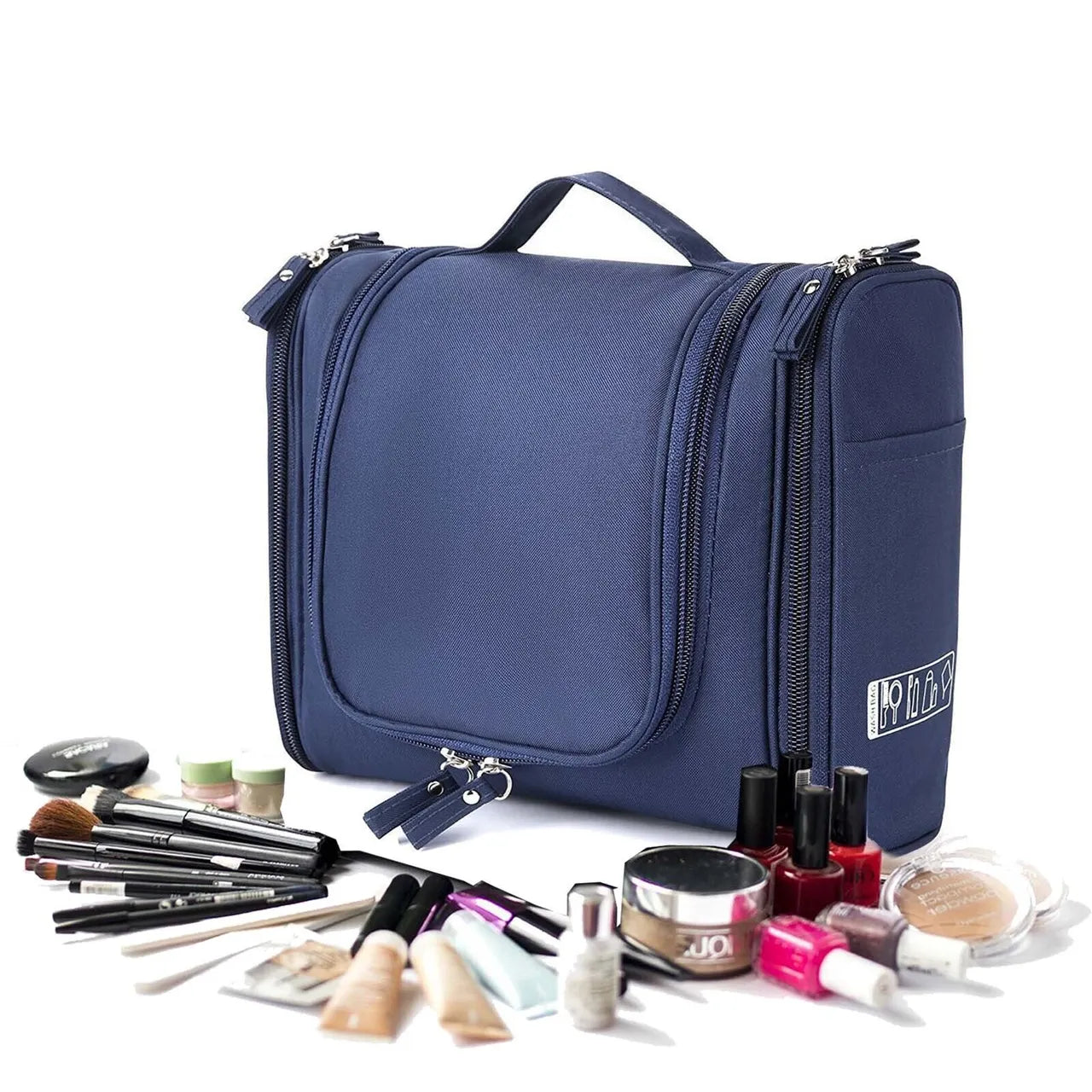 Travel Toiletry Wash Cosmetic Bag Makeup Storage Case in nay blue color