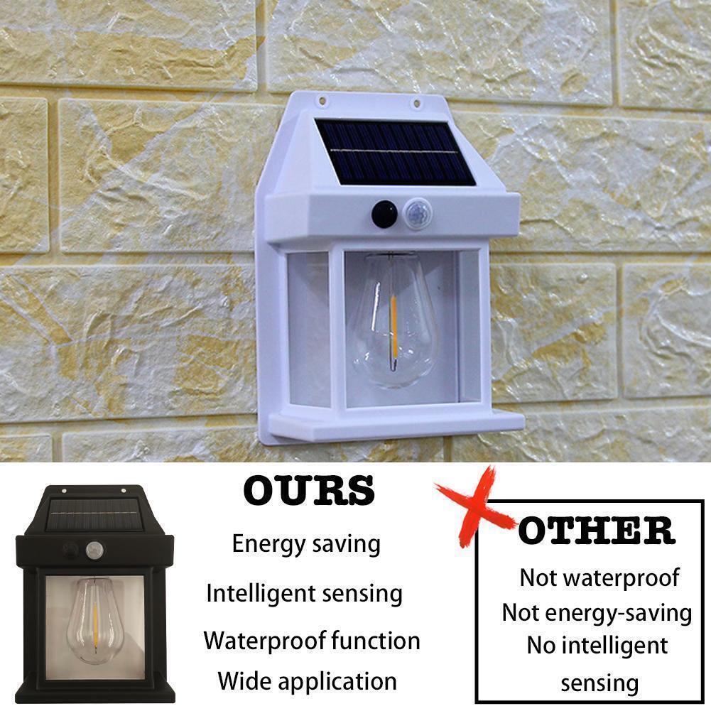 Solar LED Outdoor Wall Lamp, IP65 Waterproof Vintage Style Solar Yard Lamp
