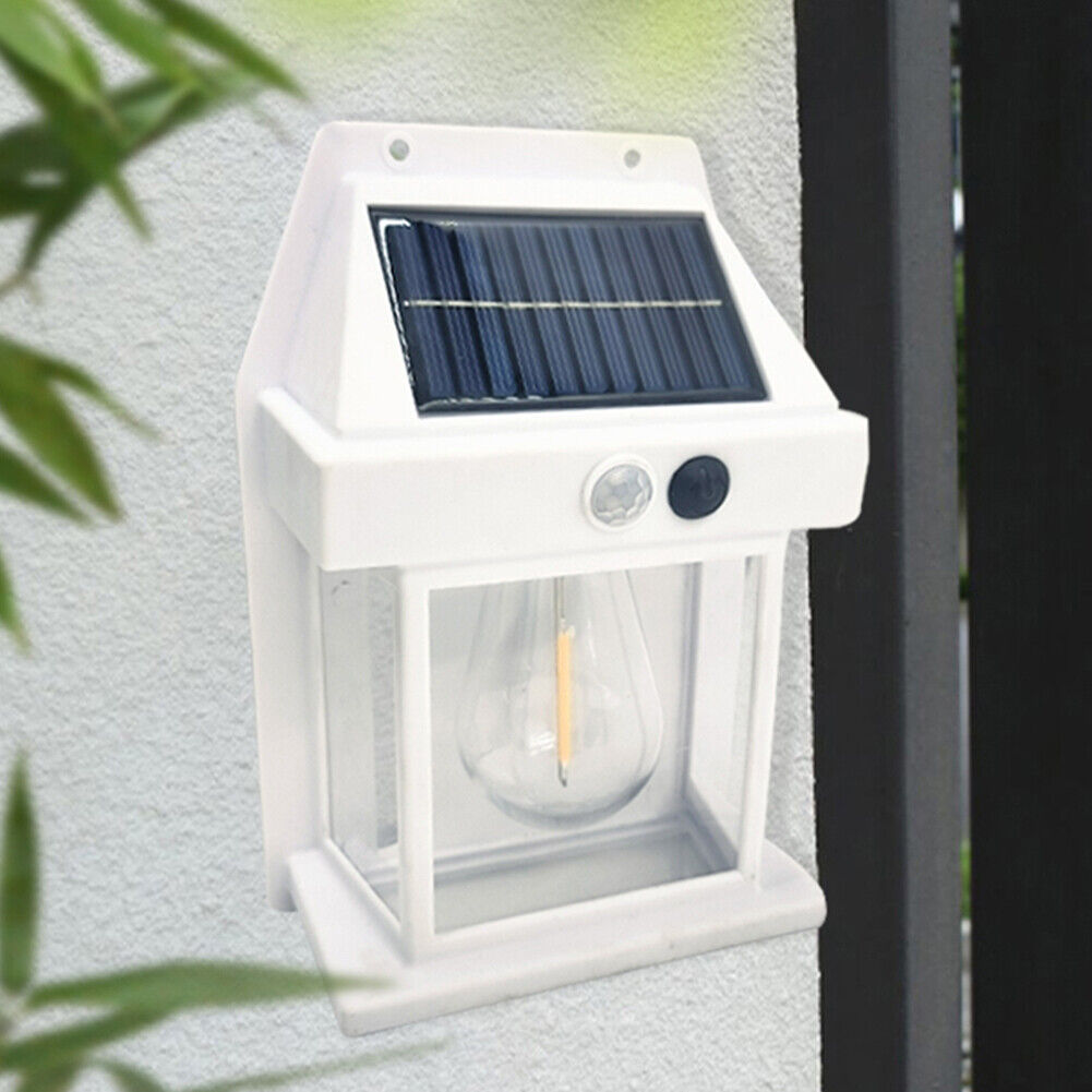 Solar LED Outdoor Wall Lamp, IP65 Waterproof Vintage Style Solar Yard Lamp