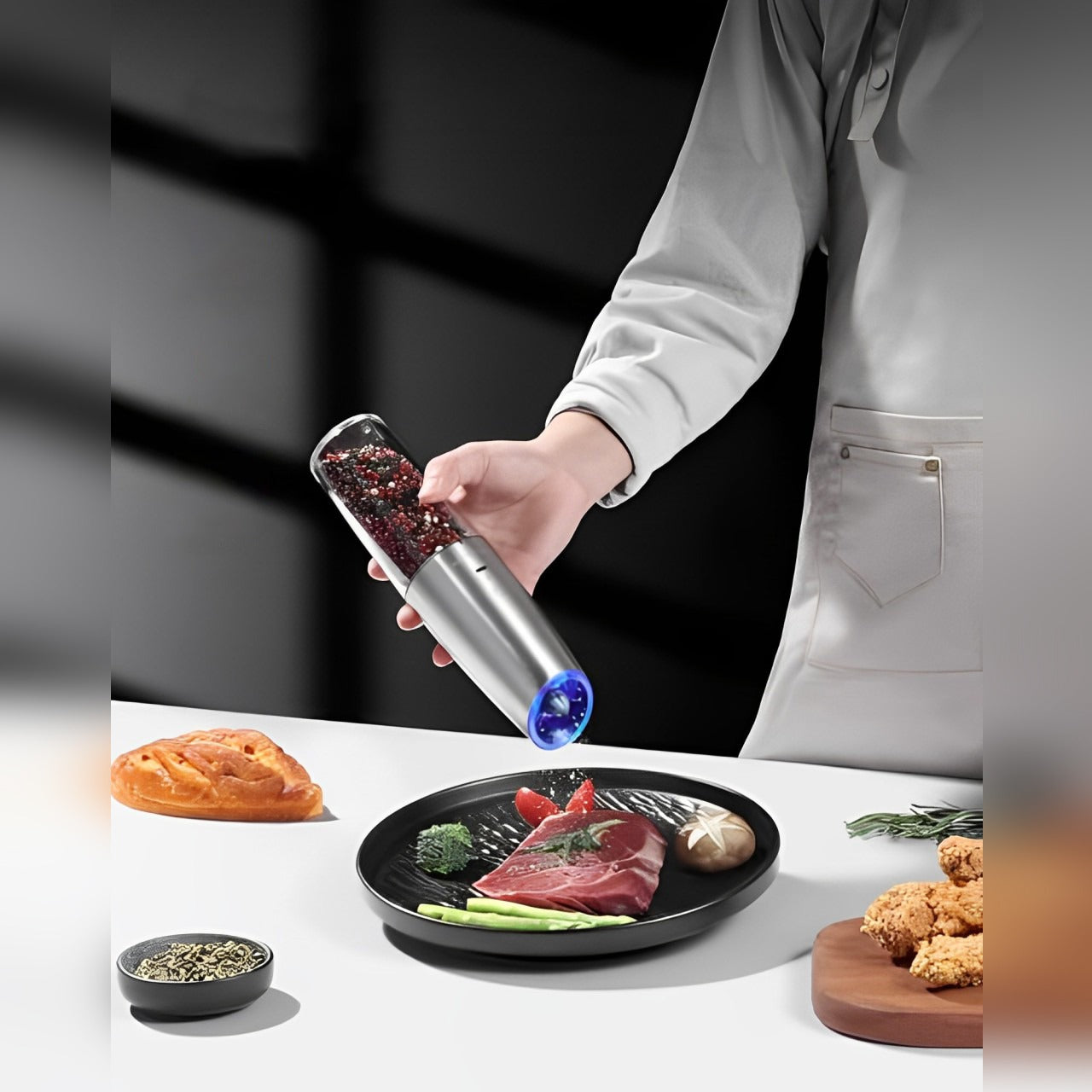 Spice Grinder is Using in Cooked Dishes.