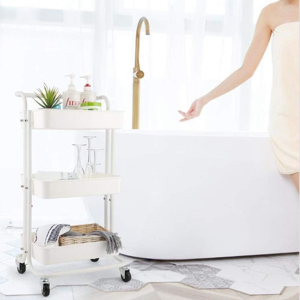 3-Tier Trolley Cart Organizer in shower area