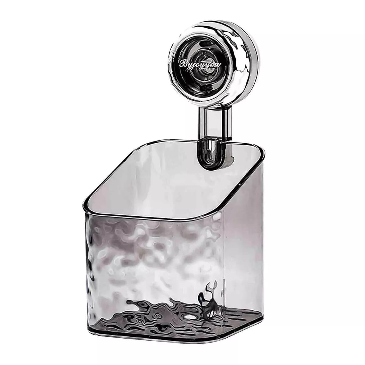 Storage Organizer Rack with Suction Cup in Bathroom.