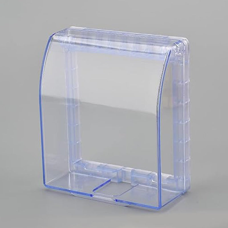 Switch Socket Waterproof Cover - Bathroom Splash-Proof Protector, Transparent Adhesive Box for Outlet Safety