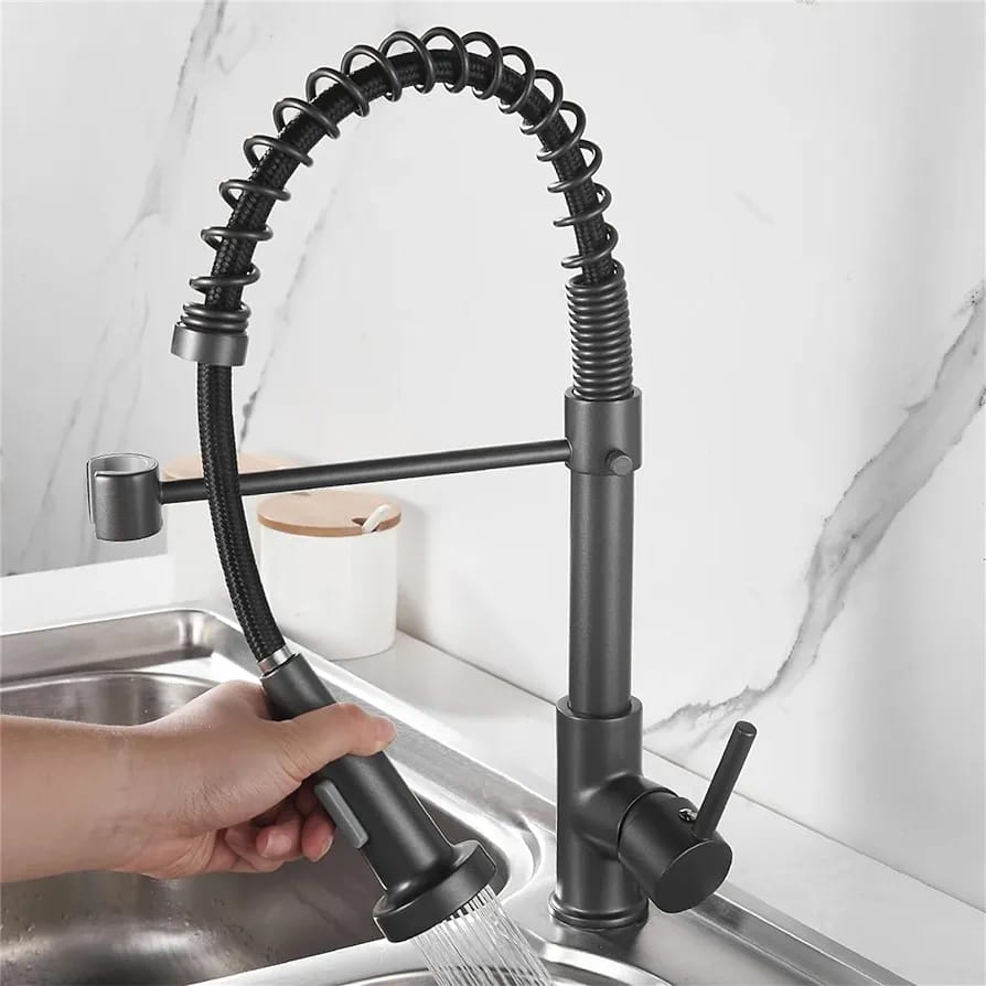 Kitchen Faucet with Pull Down Sprayer.