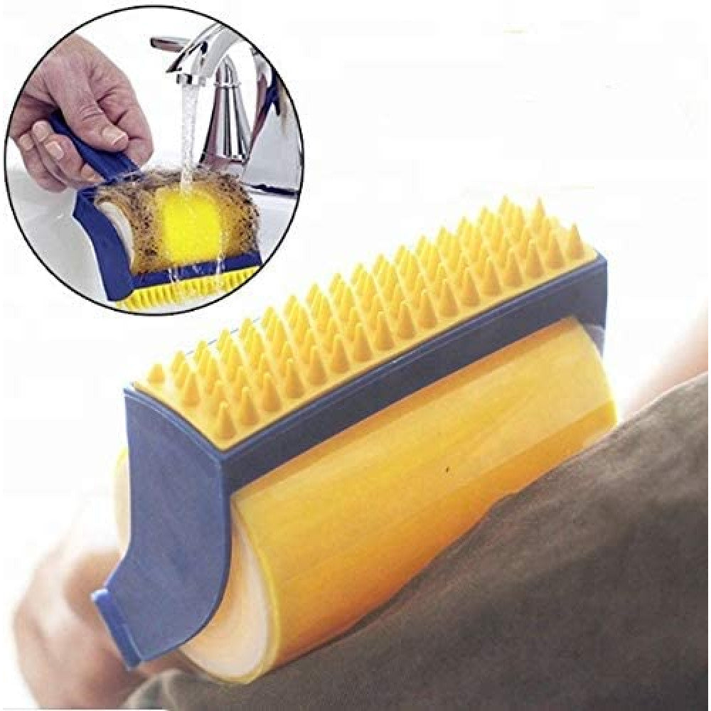 Someone cleaning the Sticky Buddy Reusable Sticky Picker Upper Roller
