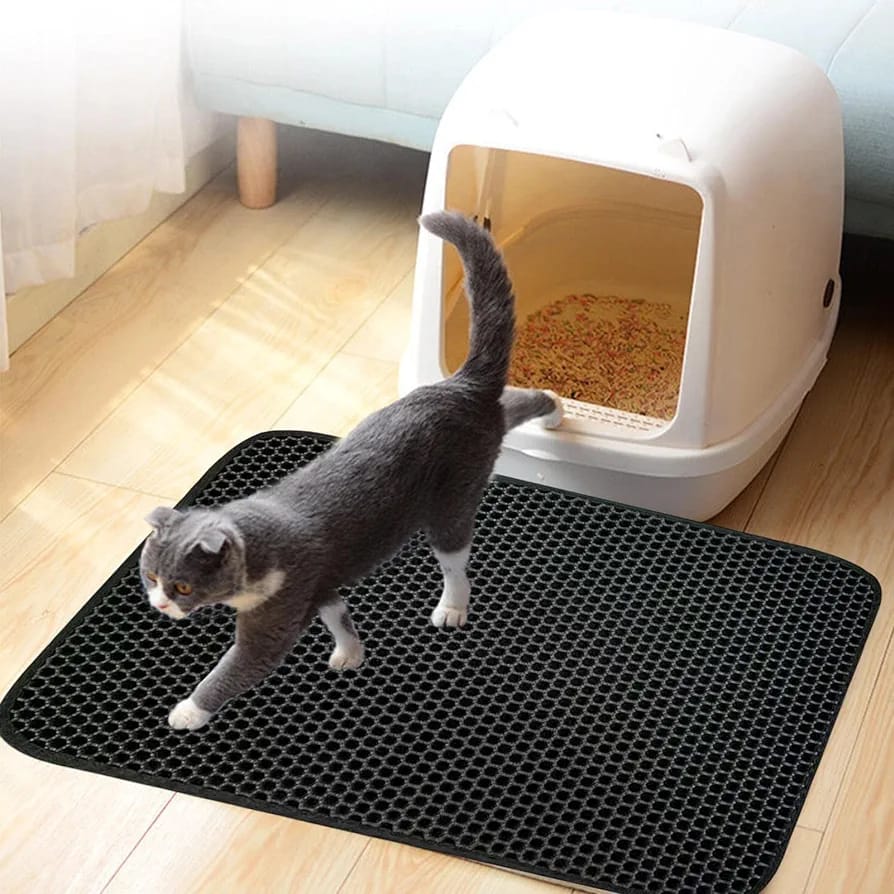 Black Litter Tray Mat.