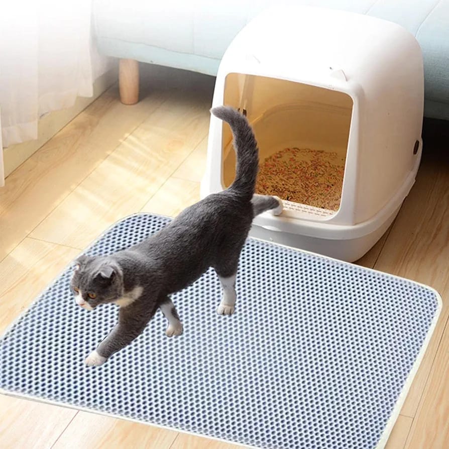 Blue Litter Tray Mat.