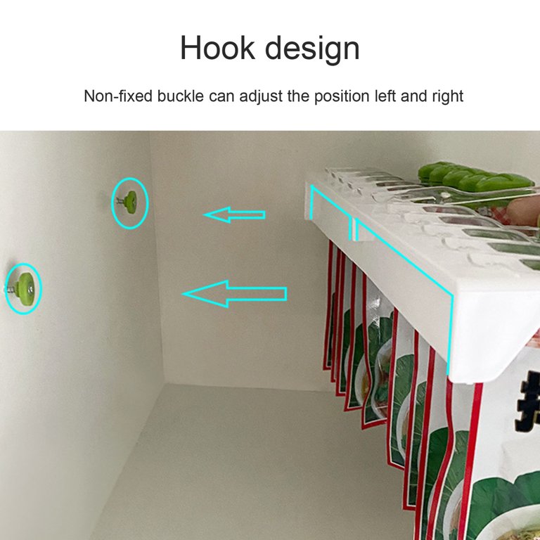 Wall Mount Seasoning Bags Storage Rack - Displaying its Hook Design
