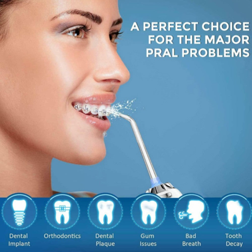 مضخة ماء للفم قابلة للشحن بسعة 220 مل وتحتوي على 3 أوضاع تنظيف