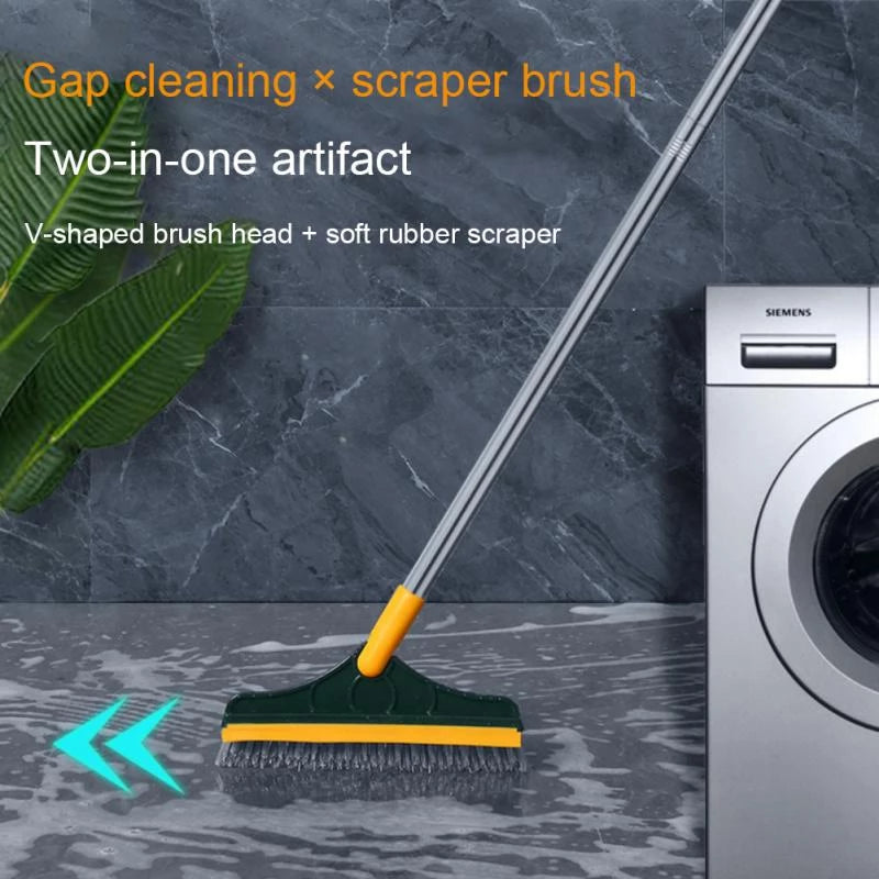 2in1 Floor Scrub Brush with Wiper
