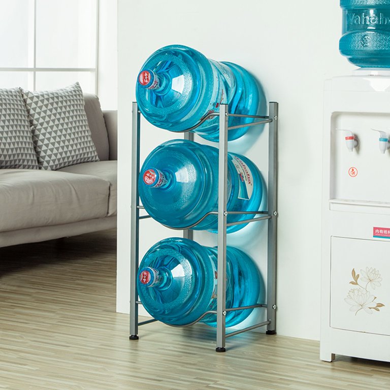 Water Bottles On A Rack