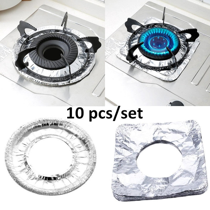 Gas stove aluminum foil paper with a 10-piece set