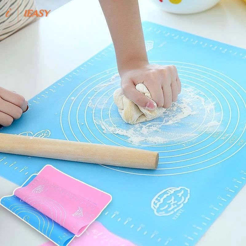 Someone making food with the help of a Non-stick Silicone Dough Mat