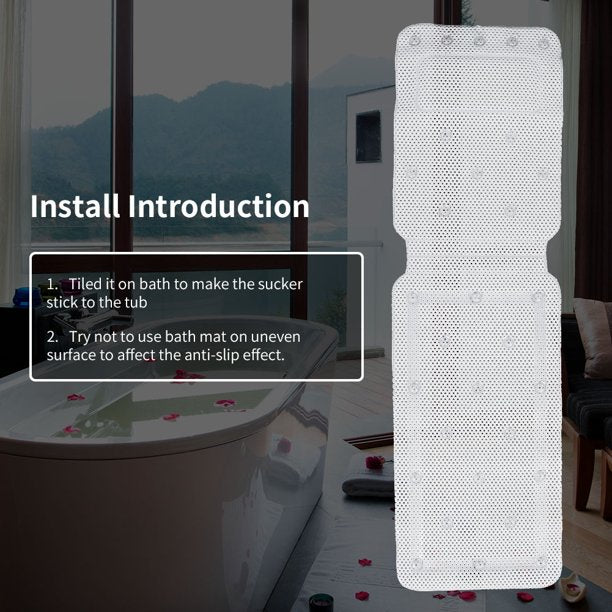 بطانية حمام للحوض، توفر تجربة سبا للجسم بالكامل، ناعمة ومسامية مع وسادة