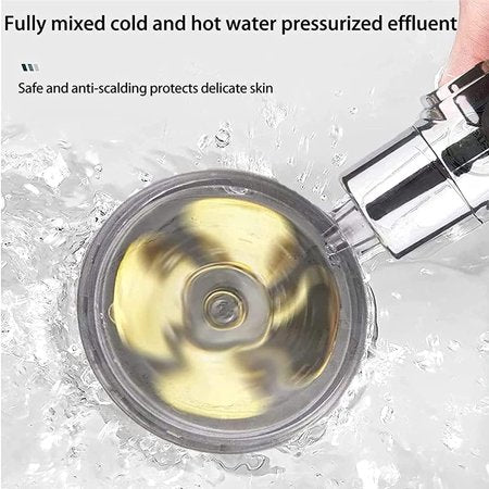 Rotating Pressure Adjustable Shower Head with Water Filter with mixed cold and hot water