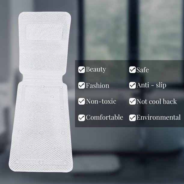 بطانية حمام للحوض، توفر تجربة سبا للجسم بالكامل، ناعمة ومسامية مع وسادة