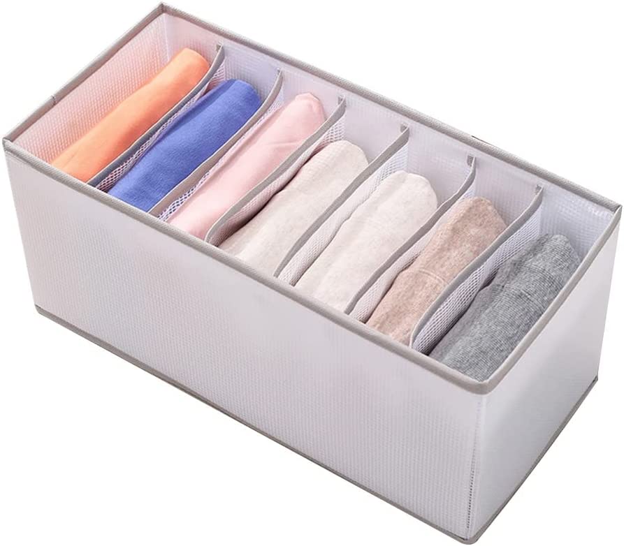 7 Grid Wardrobe Organizer Box for Scarf, Towel and Small Garments