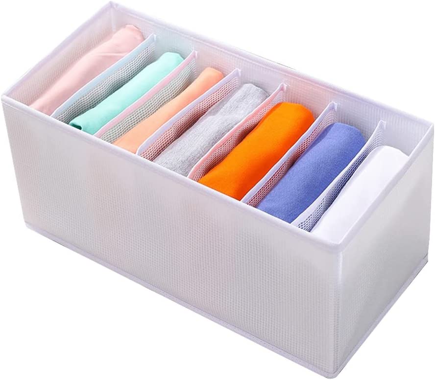 7 Grid Wardrobe Organizer Box for Scarf, Towel and Small Garments