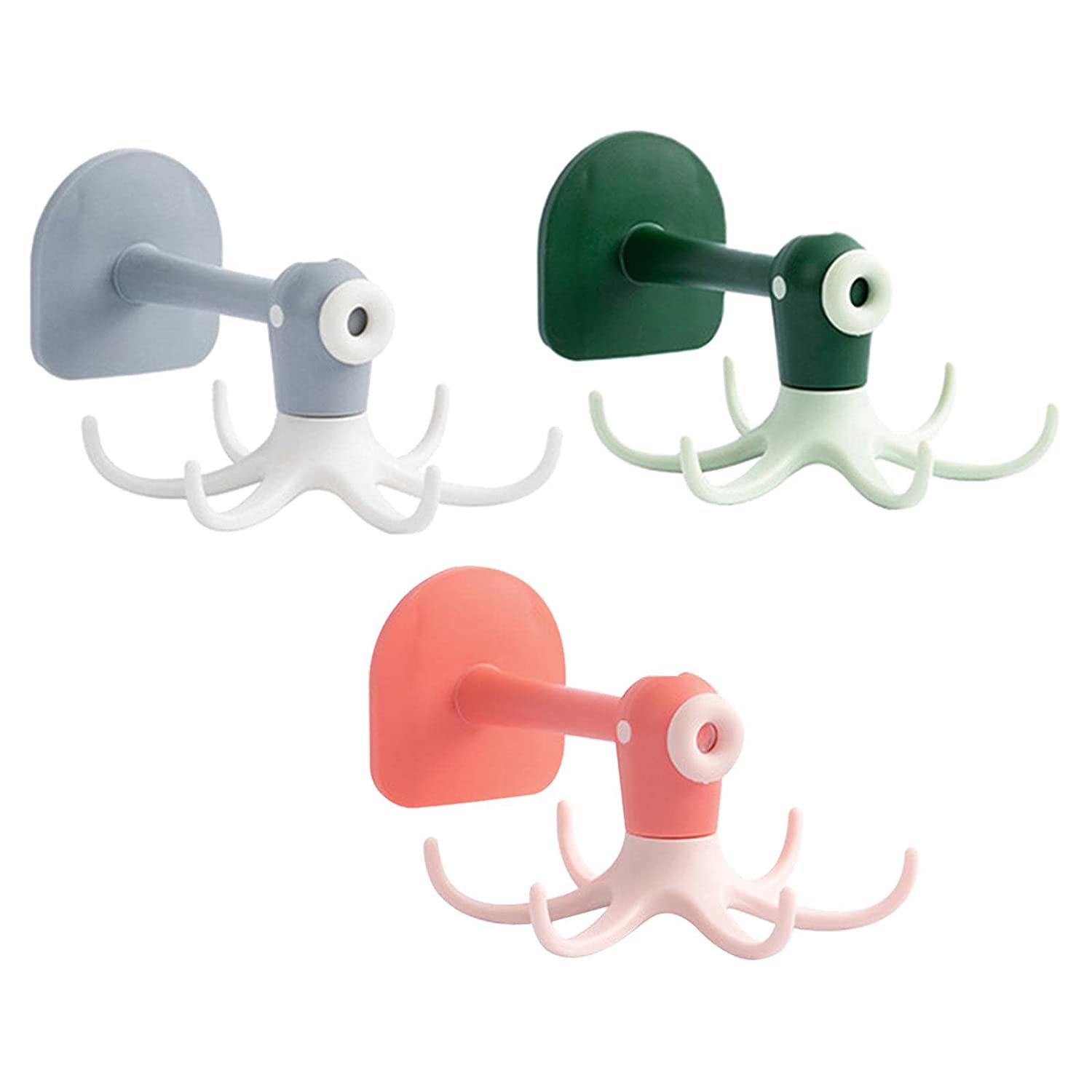6 Claws 360° Rotatable Punch-Free Wall Mount Octopus Hook