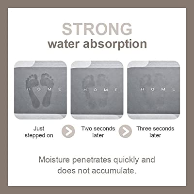 Image displays the strong water absorption of Bathroom Floor Mat