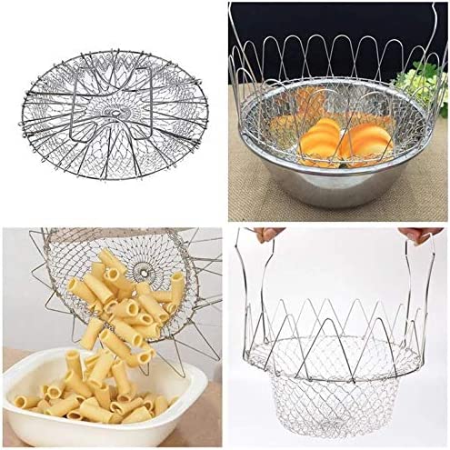 Foldable Oil Drain Basket with something in it