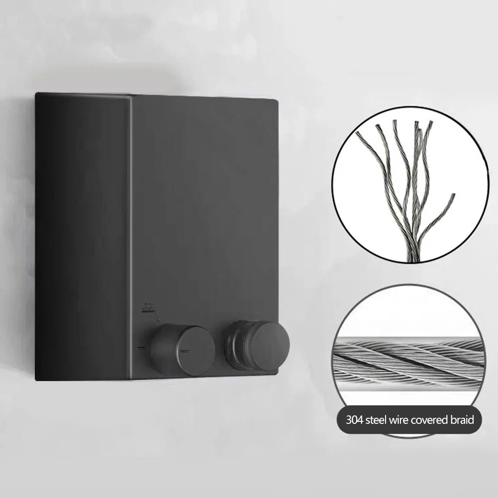 Retractable Wire Indoor and Outdoor Clothes Wall Hanger wire details