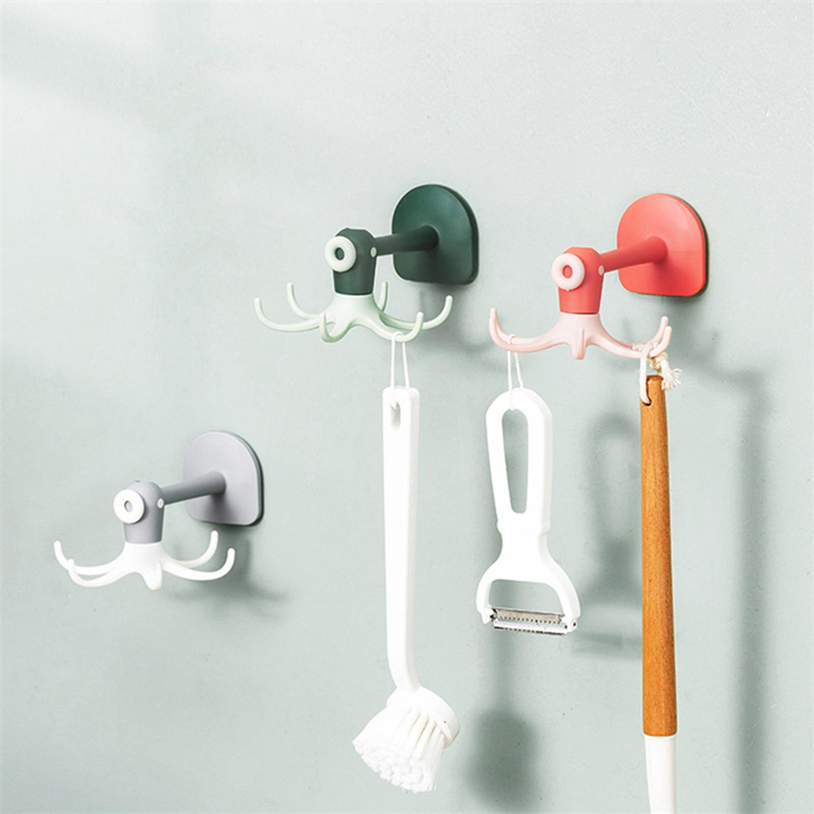 6 Claws 360° Rotatable Punch-Free Wall Mount Octopus Hook