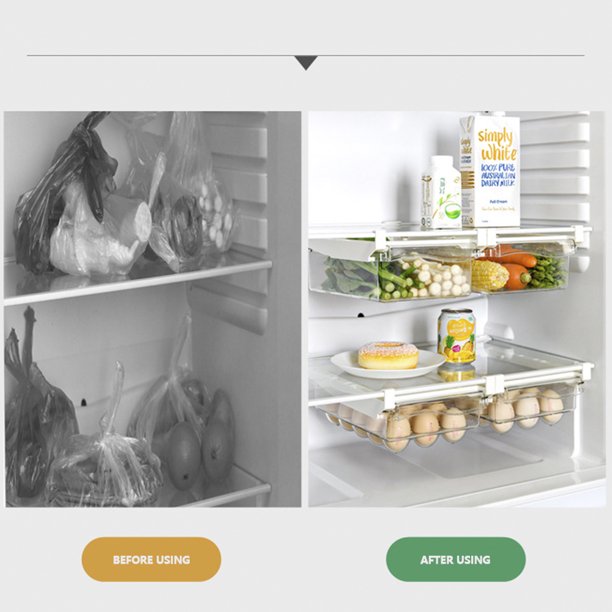 Refrigerator Drawer Transparent Organizer Rack