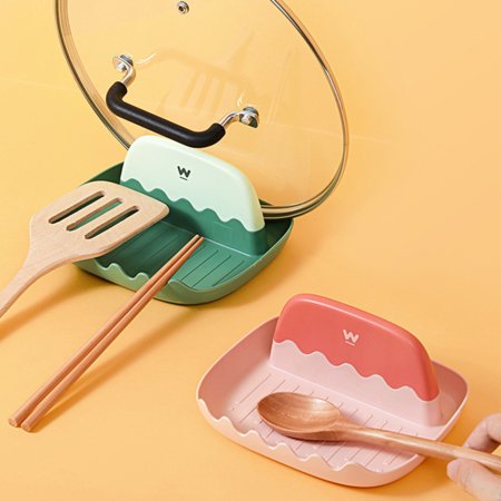 Silicone Spoon Rest Holder with Drip Pad