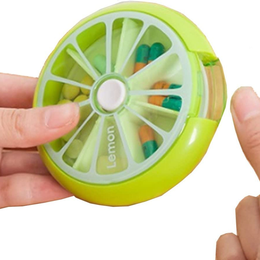 Portable Rotating Travel 7 Day Weekly Pill/Tablets Medicine Dispenser Organizer