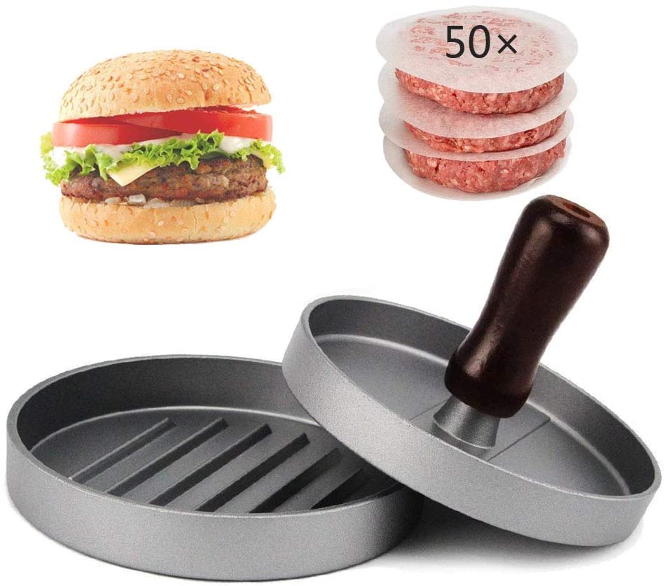 Single Hamburger Press Aluminum Alloy Non Stick Hamburger Meat Beef Grill Burger Press Patty Maker Mold