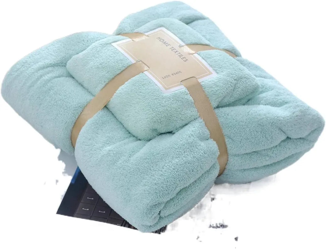 Bath Towel Set for Kids and Adults in light green color