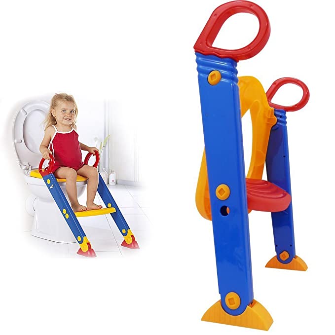 Potty Toilet Trainer with Step Stool Ladder, (3 in 1) Trainer for Kids Toddlers