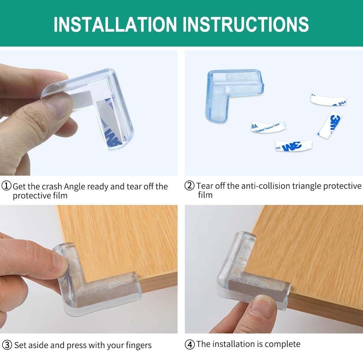 installation instruction of Corner Protectors for Kids