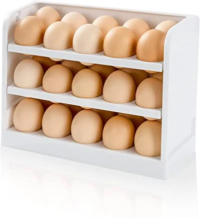 30 Eggs Space Saving Flip-type Egg Rack for Refrigerator