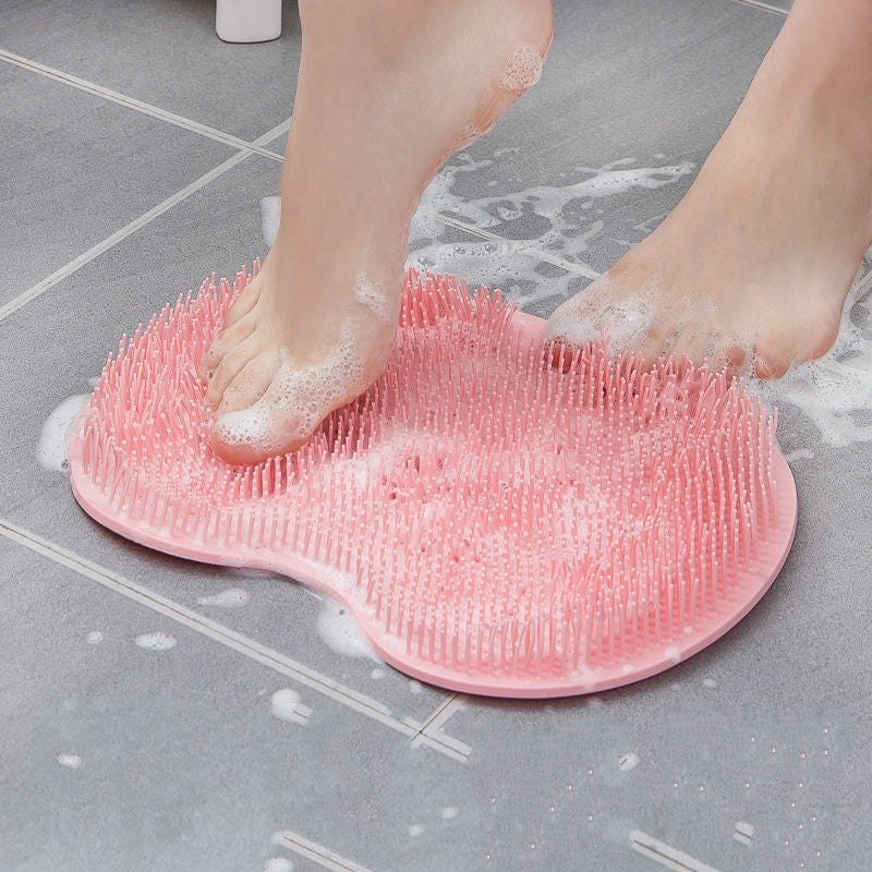 Non-Slip Silicone Mat, Bathroom Foot Scrub Massage Pad