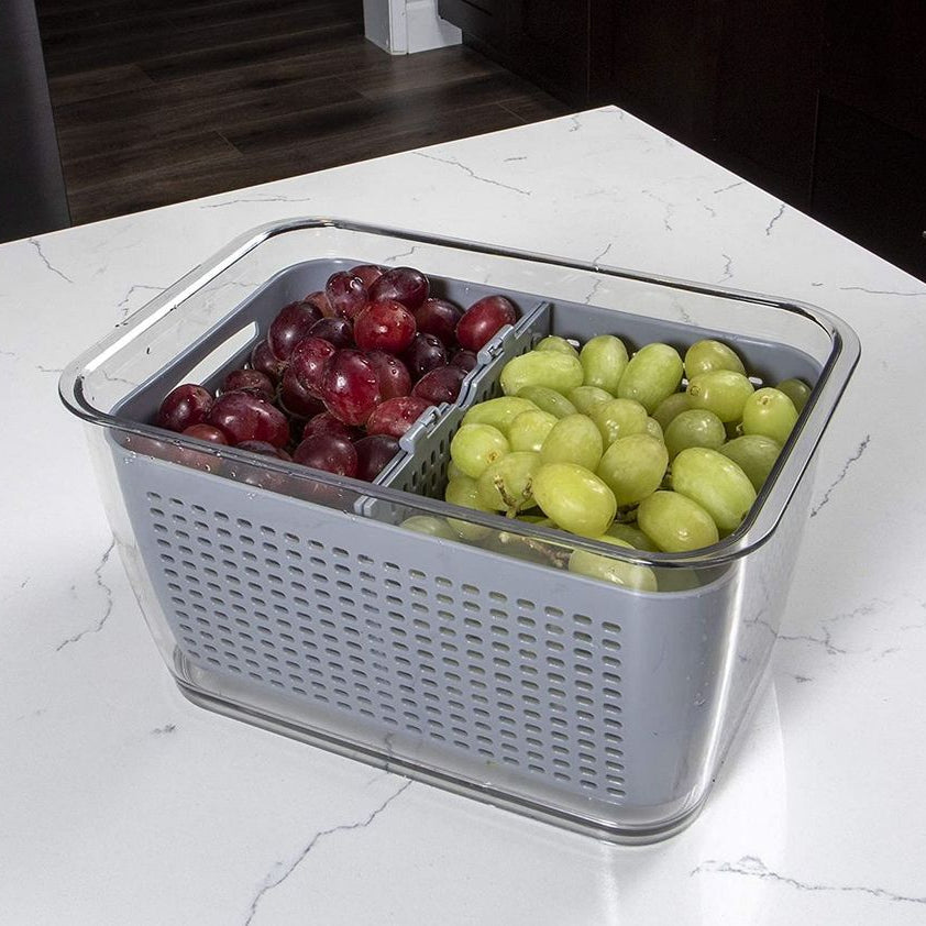 Fresh Vegetable Fruits Drain Storage Organizer