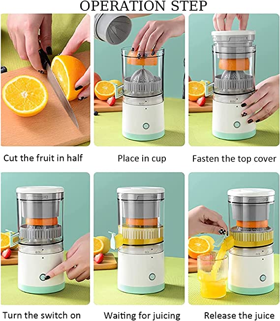 Portable USB Charging Electric Citrus Juicer Rechargeable Hands-Free Squeezer