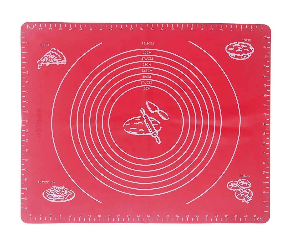 Non-stick Silicone Dough Mat in red color