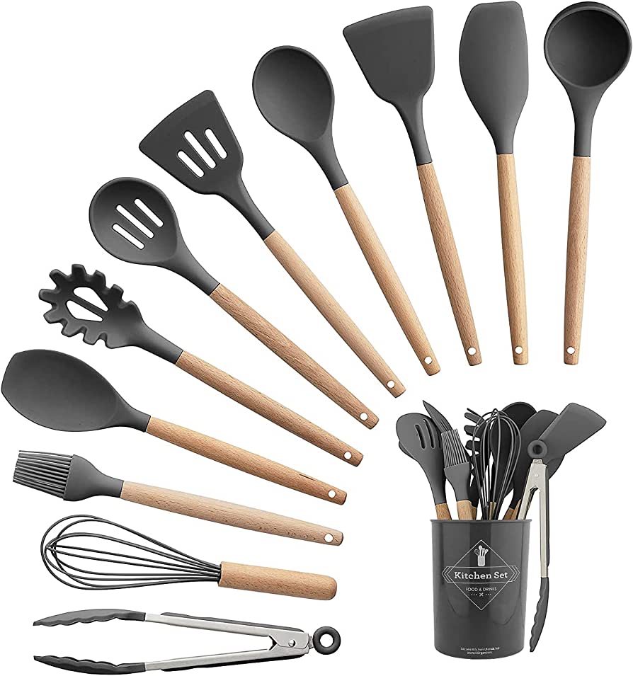 12 Pcs Non Stick Silicone Kitchen Utensils Cooking Tools Set