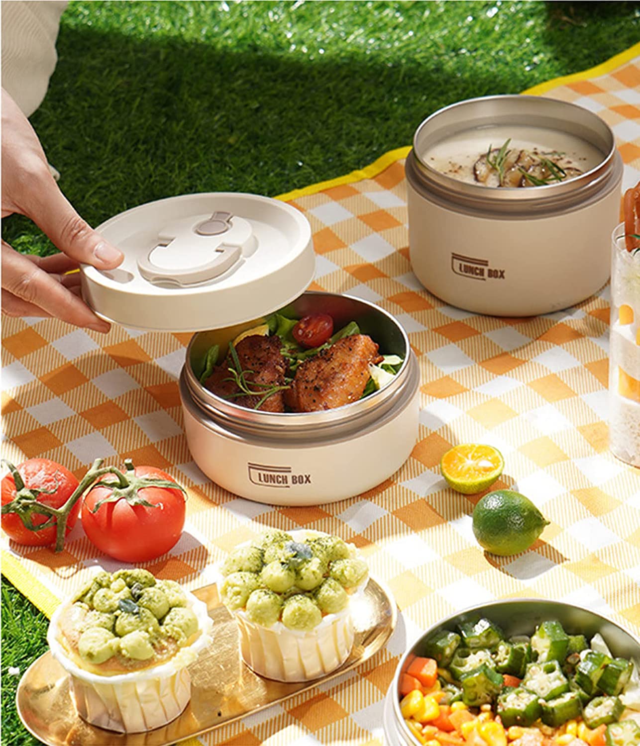 Stainless Steel Thermal Vacuum Insulated Lunch Box Set