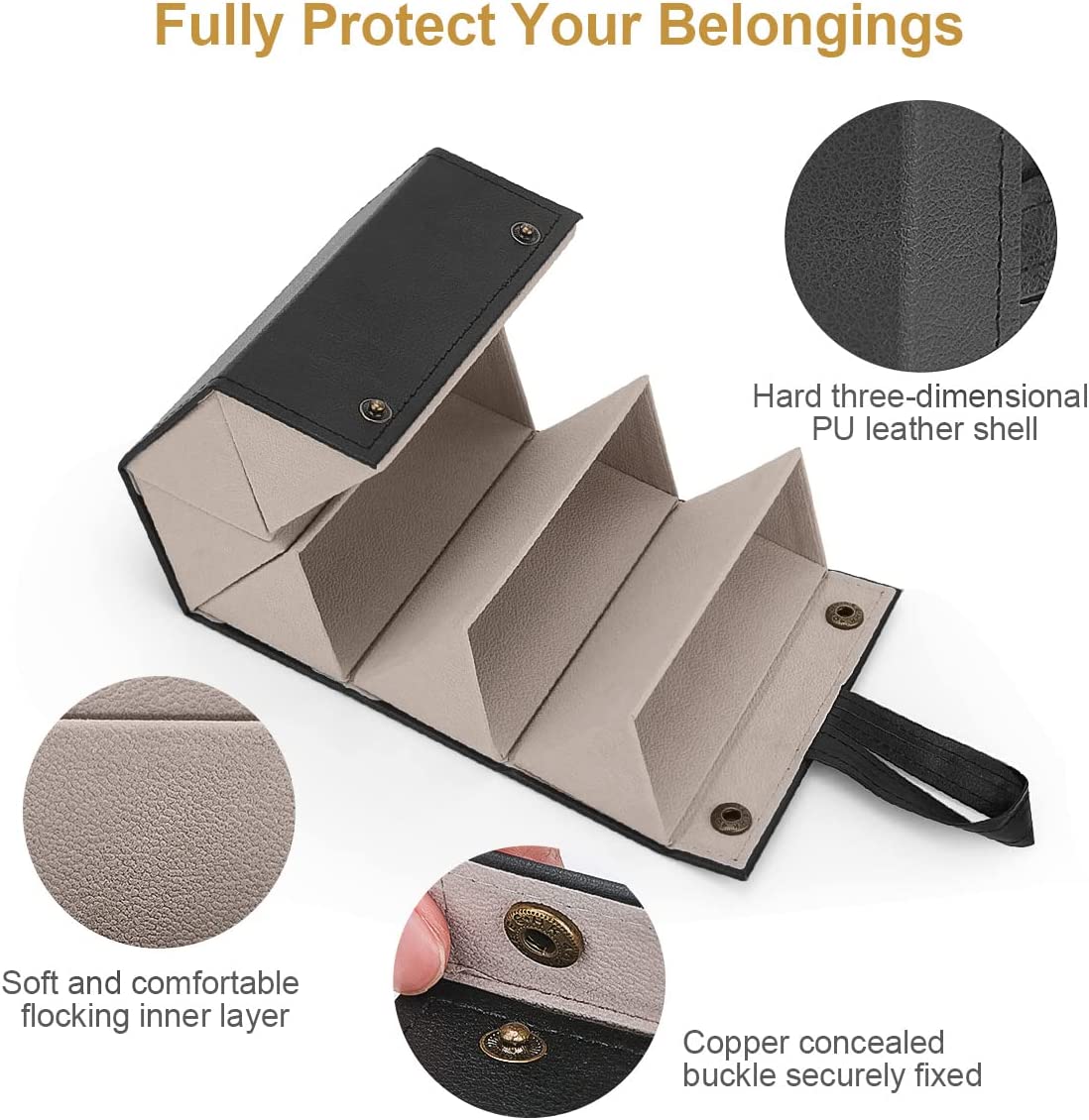 Sunglasses Travel Organizer, 6 Slots Multiple Glasses Case