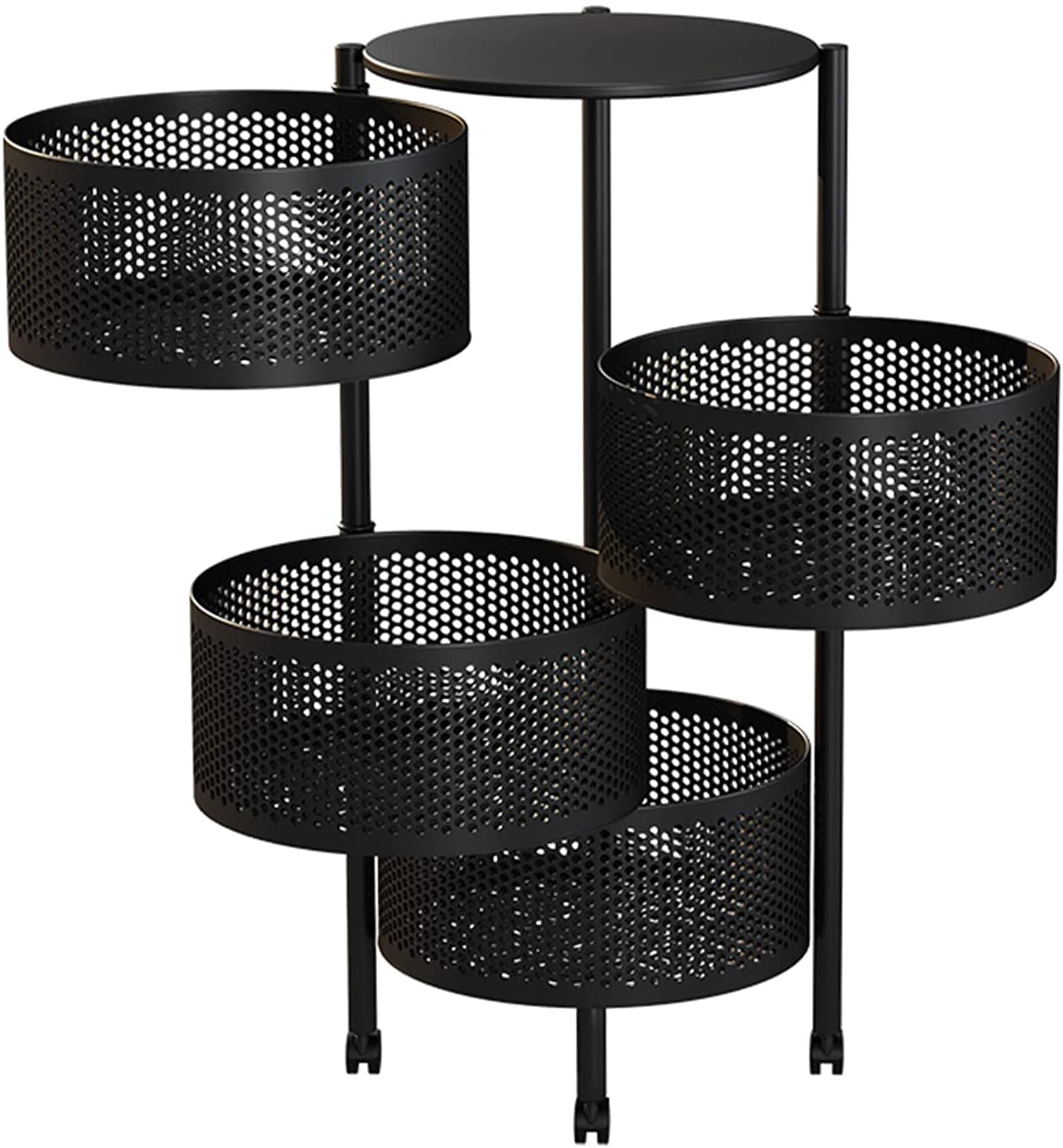 رف قابل للدوران لتخزين المطبخ من 4 طبقات