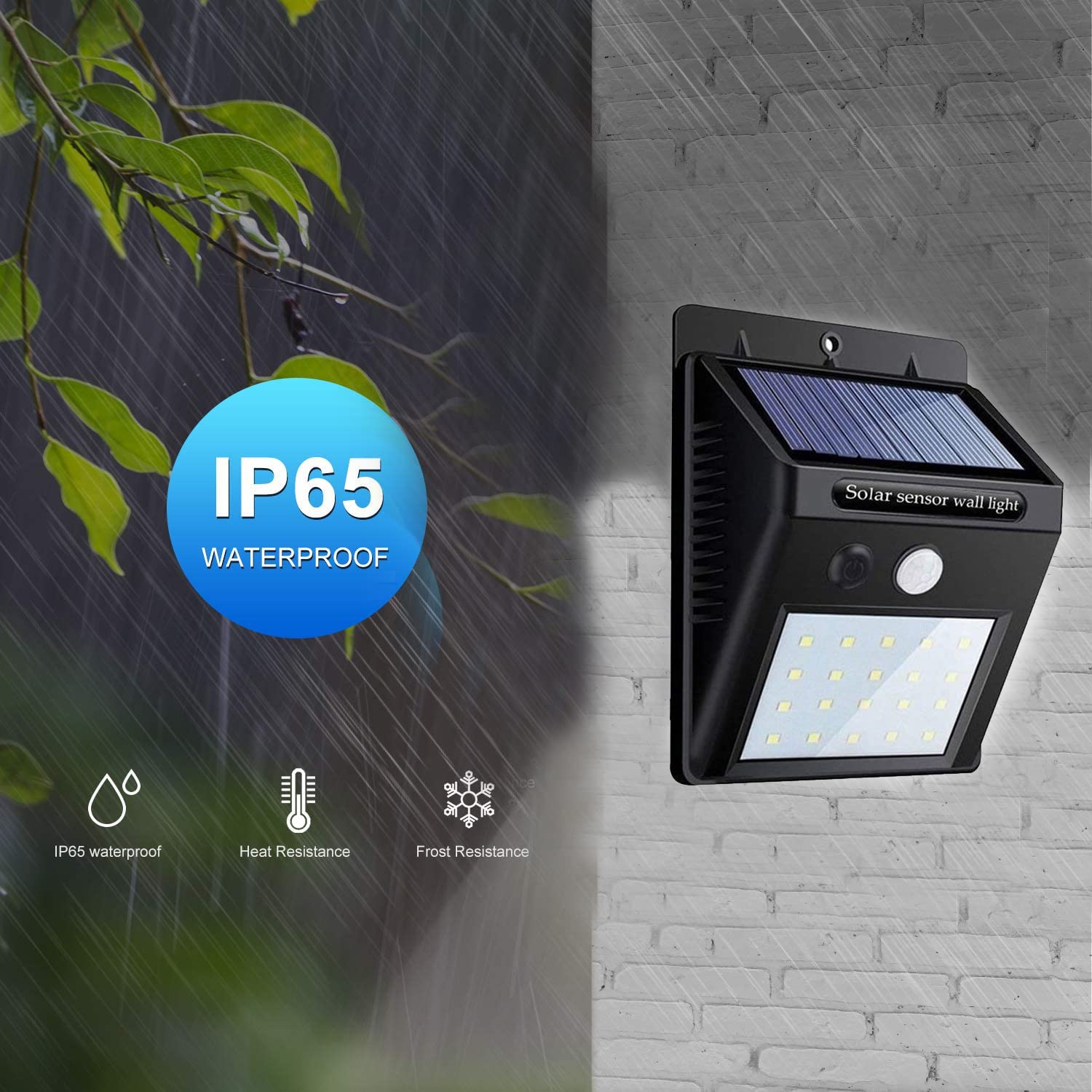 LED Solar Motion Sensor Outdoor Light